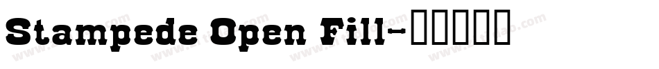 Stampede Open Fill字体转换